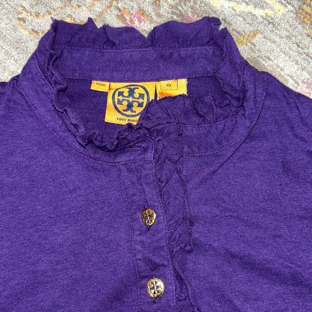 Tory Burch purple shirt sz xl - Picture 2 of 4
